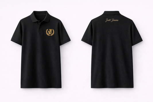 CREST Polo - Black/Gold